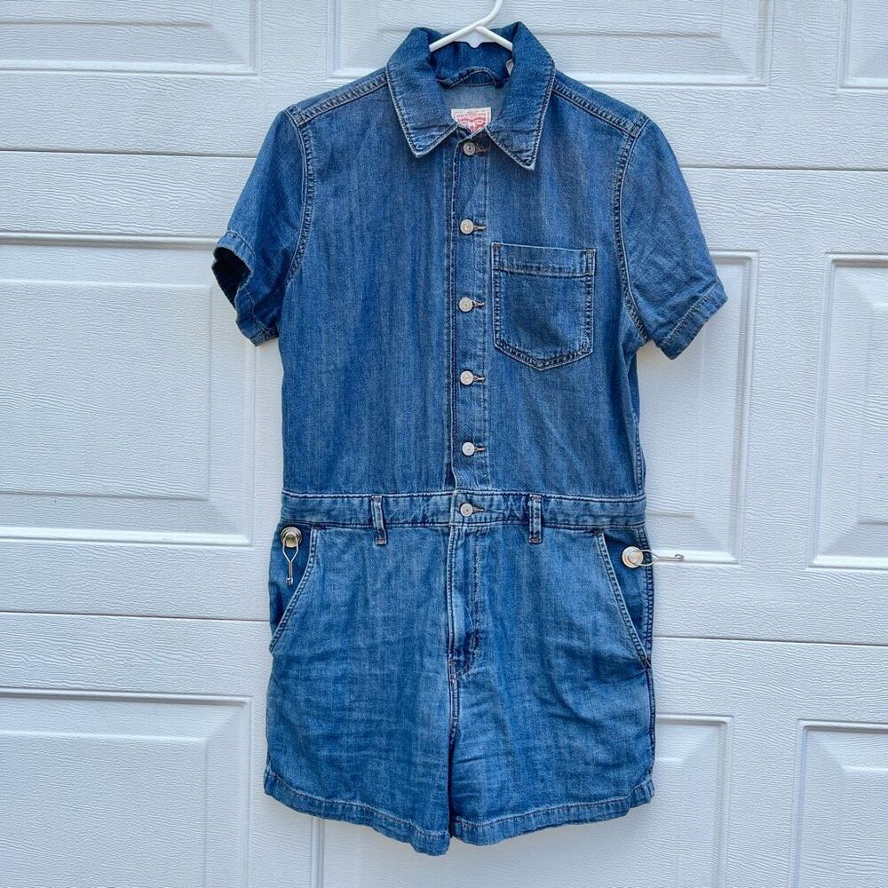 Levi’s Heritage Denim Romper Utility Shortalls Workwear Playsuit S